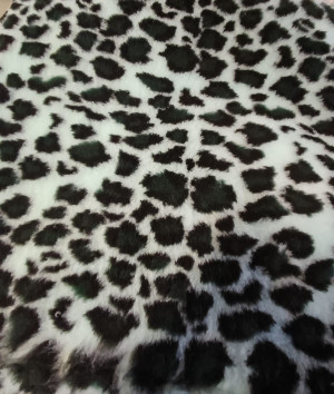 VETBED DELUXE Paklājs ar gumijotu pamatni no bieza materiāla - balts leopards